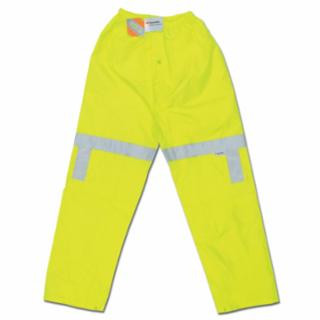 Mcr Safety 500RPWXL Lum .16 mm  Pu/Poly Elastwaist Pant Cls Iii Lime