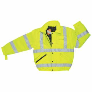 Mcr Safety BMRCL3LX2 Lum- Insulated Poly- Bomber Jacket- Fluor Lime