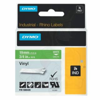 DYMO RHINO RHINO 3/4" GREEN VINYL (WHITE PRINT)