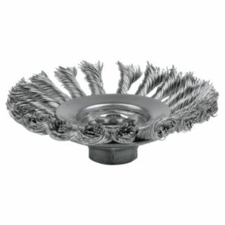 Weiler 13486 4-1/2" Knot Wire Bevel Brush .020" Ss 5/8-11 Ah