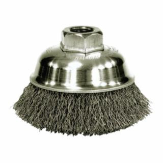 Weiler 14036P Cr-4 .020 5/8-11 4" Dia Crimped Wire Cup Br