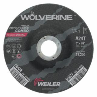 Weiler 56428 5 X 1/8 Wolv Ty27 Cut Whl A24T 7/8 Ah (25 EA)