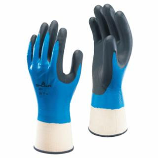 Showa 377S-06 Dispose Full Nitrile Blue Undercoatin Dz6 (1 DZ)