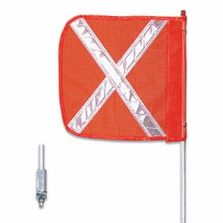 Checkers FS5X-O Warning Whip5'12" Orangeflagwhite Xhex Base
