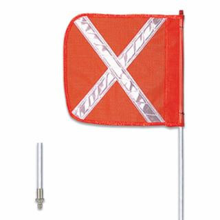 Checkers FS6X-QD-O Warning Whip6'12" Orangeflagwht Xquick Disc