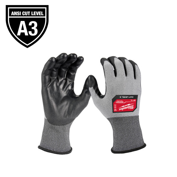 Milwaukee 48-73-8732B Cut Level 3 High Dexterity Polyurethane Dipped Gloves - L