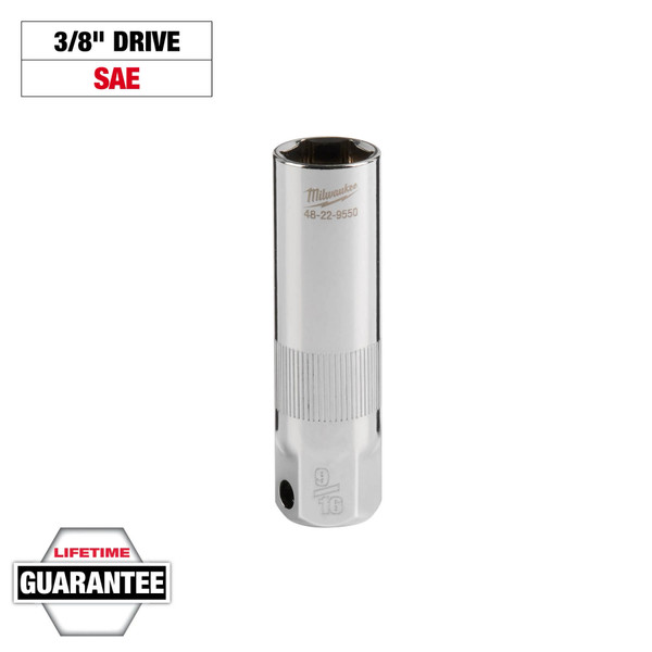 Milwaukee 48-22-9550 3/8" Drive 9/16" Spark Plug Socket