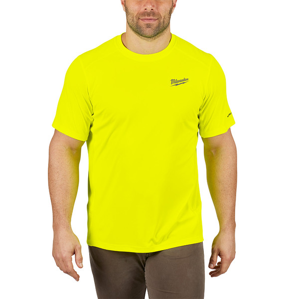 Milwaukee 414HV-XL WORKSKIN Lightweight Performance Shirt - Short Sleeve - HI Vis XL