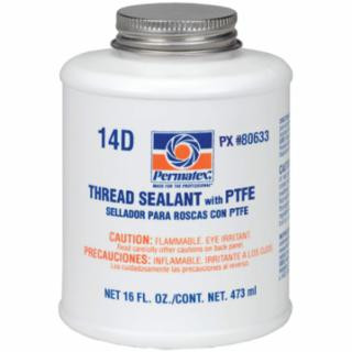 Permatex 80633 #14 Thread Sealant Withptfe 16 Oz Bottle