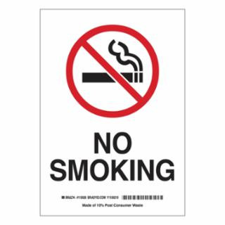 Brady 25119 B401 7H X10W Red/Blk/Wht No Smoking