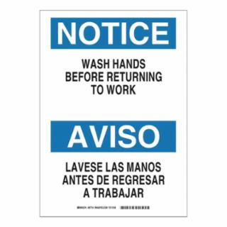 Brady 87714 B120 14X10 Blk Blu/Wht Notc/Aviso Wash