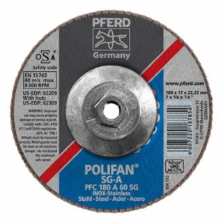 Pferd 62309 7 X 5/8-11 Polifan Sg Alu Ox Conical 60G
