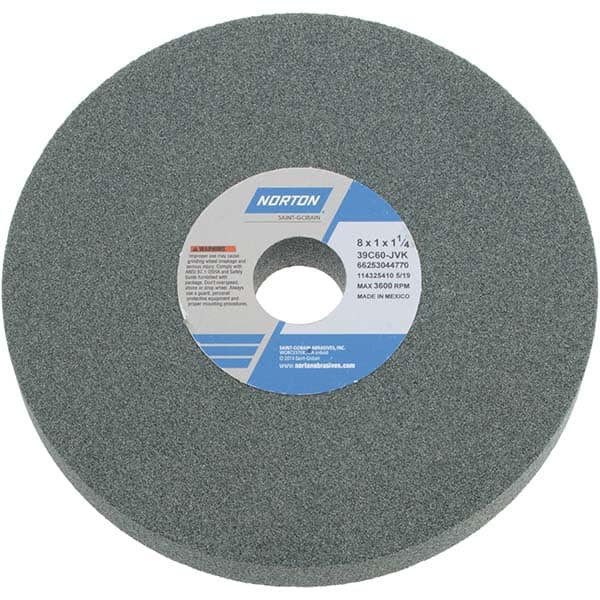 Norton 66253044770 8"X1"X1-1/4" 39C60-Jvk Type 01 Straight Wheel