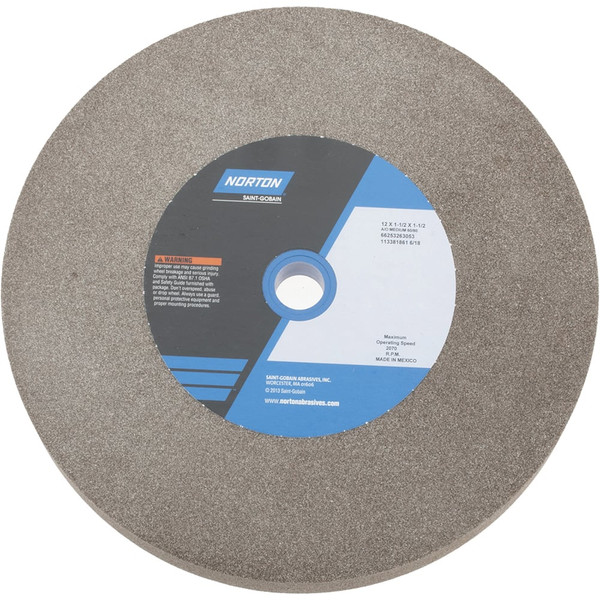 Norton 66253263053 P2155306 12"X1-1/2"X1-1/2" Grinding Wheel Mediu