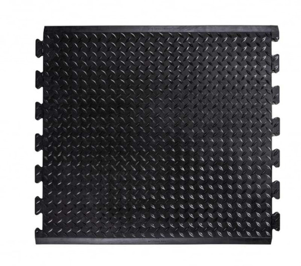 Notrax 545S3631BL Mat545 Diamond Top Interlock Single 36X31 Black