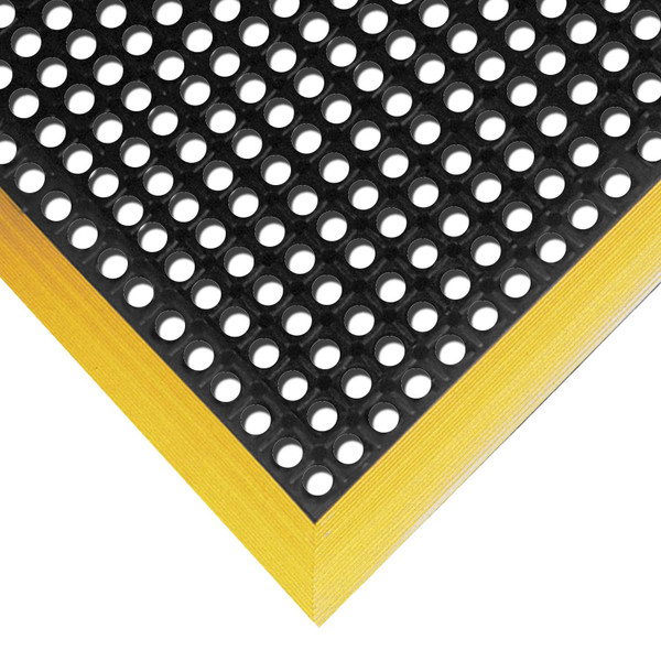 Notrax 549S3124YB Mat549 Safety Stance 3-Side 38X124 Black/Yellow