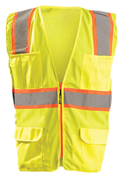 Occunomix LUX-ATRANS-YS Vest Solid 2Tonetape Zipper Cl2 Yel S