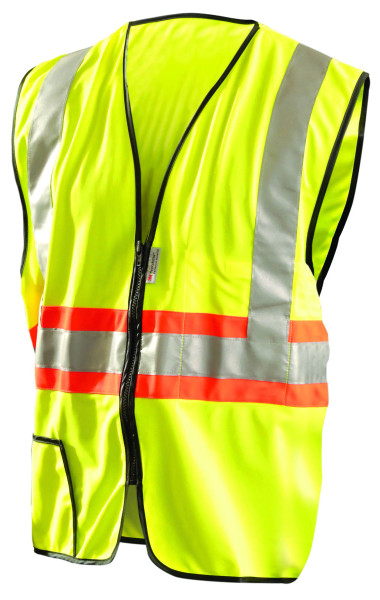 Occunomix LUX-SSG2TZ-YM Two-Tone Vest W/Zipper Yellow M Class 2