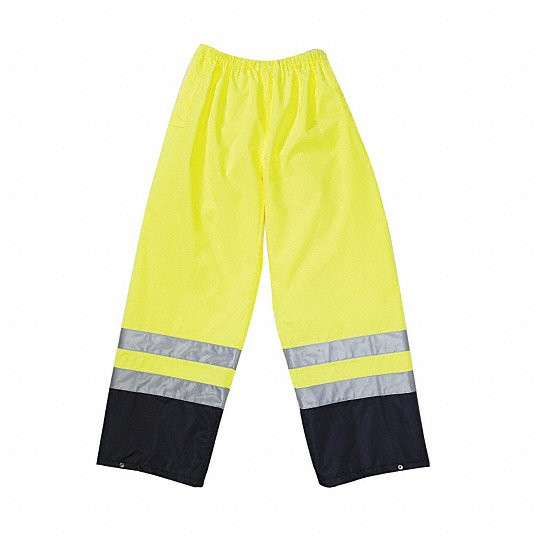 Occunomix LUX-TENR-Y2X Rainpants 3Mbeadedtape Elastwaist Cle Yel 2X