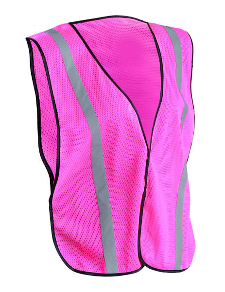Occunomix LUX-XSBML-PXL XL Pink Ladies Value Mesh Silver Bead Vest
