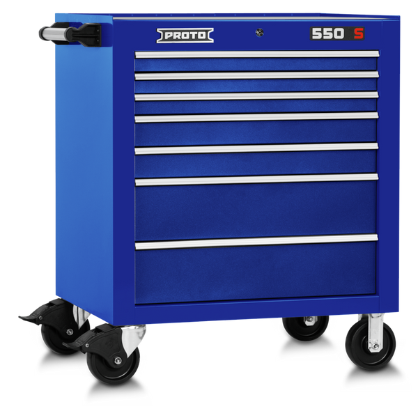 Proto J553441-7BL Roll Cab 34 In 7 Dwr Blue
