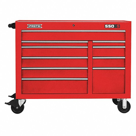 Proto J555041-10RD Proto 550Hs 50" Workstation - 10 Drawer Red