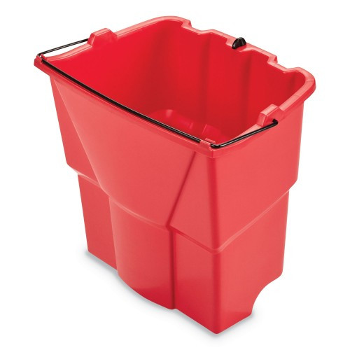 Rubbermaid Commercial 2064907 35Qt Wavebrake 2 Dirty Water Bucket Red