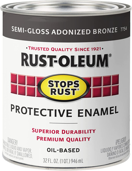 Rust-Oleum 7754502 Quart Gloss Anodized Bronze Stops (1 CN)