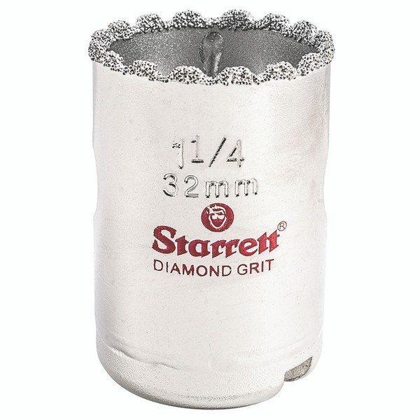 L.S. Starrett KD0114-N Diamond Grit Hole Saw 1-1/4" - 32 mm  Diameter