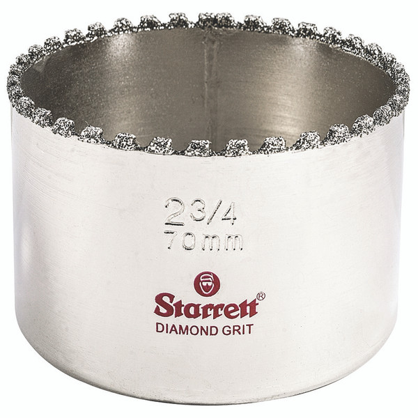 L.S. Starrett KD0234-N Diamond Grit Hole Saw 2-3/4" - 70 mm  Diameter