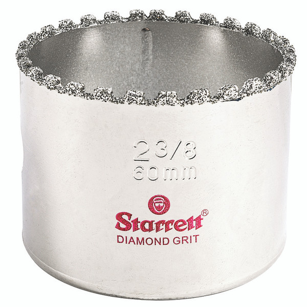 L.S. Starrett KD0238-N Diamond Grit Hole Saw 2-3/8" - 60 mm  Diameter