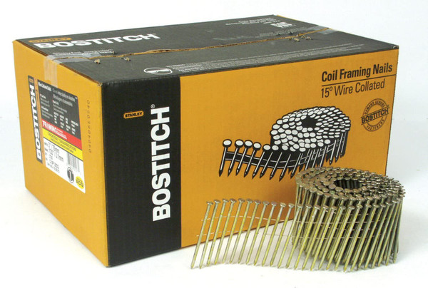 Bostitch C10P120DG Nail Coil 120 Plain 3"Galv. 2700 Per Box (1 BX)