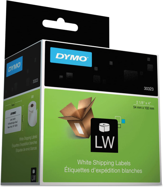 DYMO RHINO LABELWRITER SHPPNG LBL WHITE 2.12"X4" 220 LBL/RL