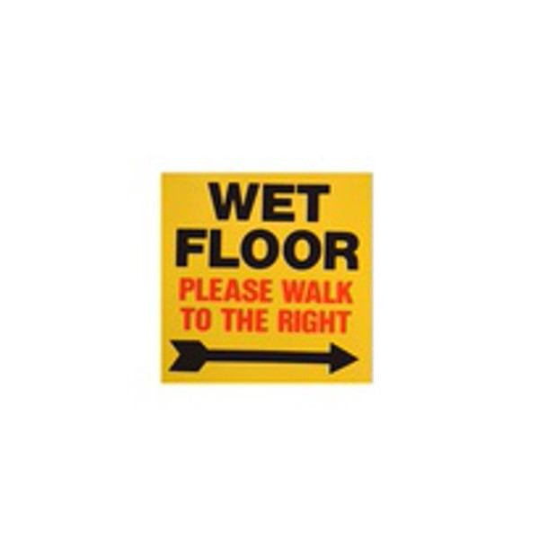 Cortina 03-600-23 Message Label Wet Floorplease Walk To The Right