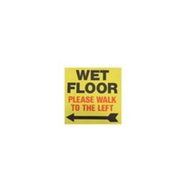 Cortina 03-600-24 Message Label Wet Floorplease Walk To The Left