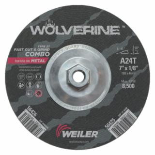 Weiler 56425 7 X 1/8 Wolv Ty27 Cut Whl A24T 5/8-11 Unc
