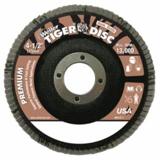 Weiler 50563 Tiger Disc 4.5" 40Grit 7/8Arb