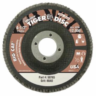 Weiler 50765 4 1/2" Tiger Disc Big Cat Abr Flap Phenolic Bk