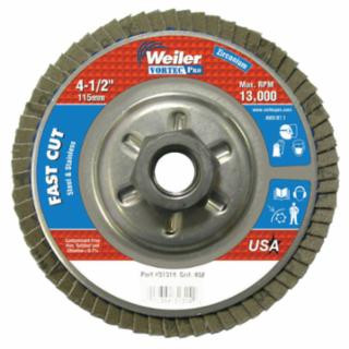 Weiler 31314 4-1/2" Wolverine Flap Disc 40Z 5/8"-11 Unc Nut