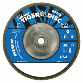 Weiler 50542 7" Abrasive Flap Disc Angled Aluminum Ba