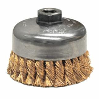 Weiler 12776 4" Single Row Cup Brushknotted Wire .020 Brinze