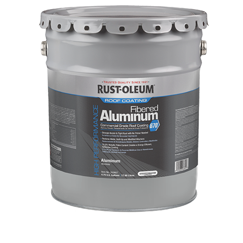 Rust-Oleum Roofing 359667 670 Fibered Aluminum Roof Coating 4.75 Gal