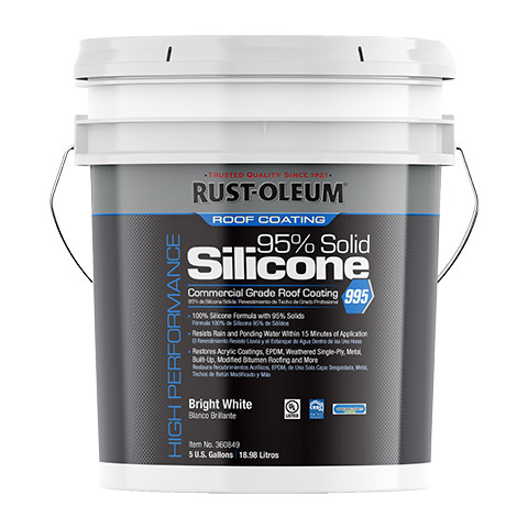 Rust-Oleum Roofing 360849 Silicone Roof Coating Bright White 4.75 Gal
