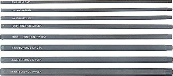 Bondhus 34032 8Pc Star Prohold Socketbit Set 6"