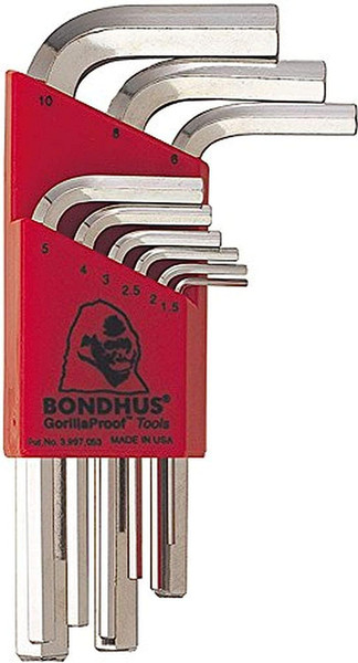 Bondhus 16299 Hlx9Msb 9-Pc. Hex L-Wrench Set Metric (1 SET)