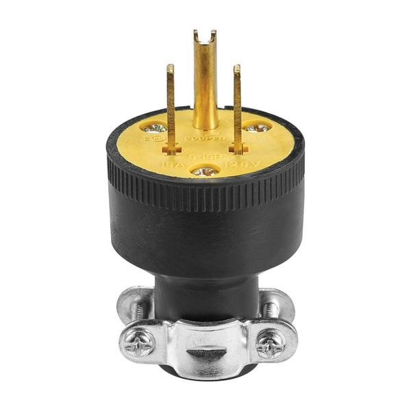 Eaton Crouse-Hinds 1709 15 Amp Blk Plug Commercial Grade Rubber