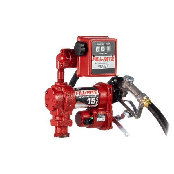 Fill-Rite FR1211H 15 Gpm 12V Dc Pump Kit With 807C Gallon Meter