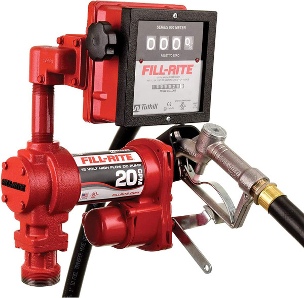 Fill-Rite FR4211H 20 Gpm 12V Dc Pump Kit With 807C Gallon Meter