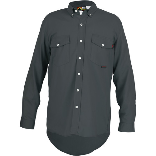 Mcr Safety S1GX2 Fr Long Sleeve Work Shirt Gray X2