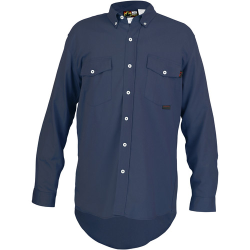Mcr Safety S1NX3 Fr Long Sleeve Work Shirt Navy X3